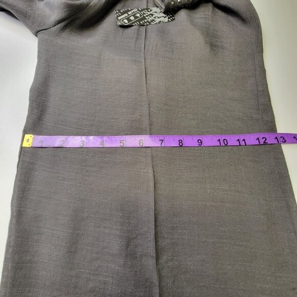 Grey Pants Elastic Waist Sheer Light Wide Leg Sequins - NEW! - Picture 8 of 13